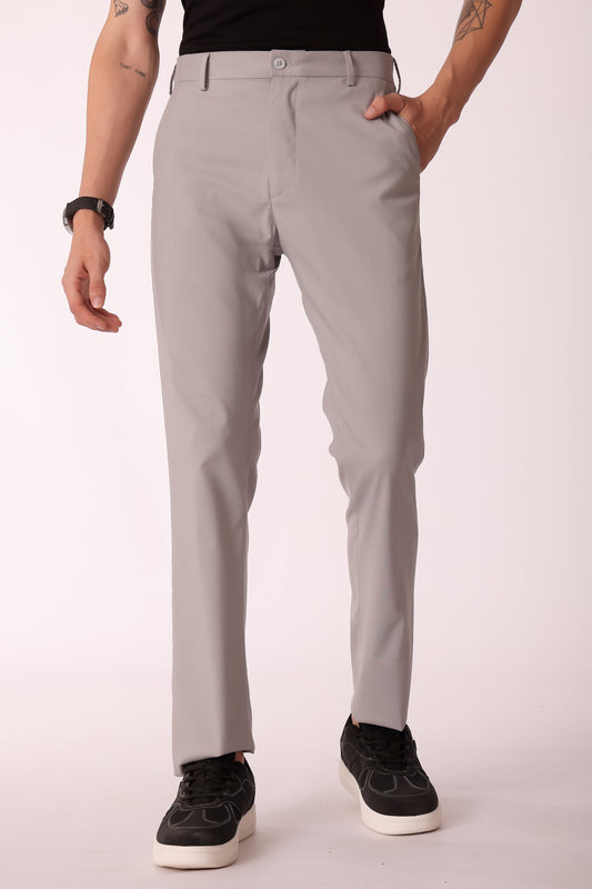Men's Slim Fit Formal Pants - Grey