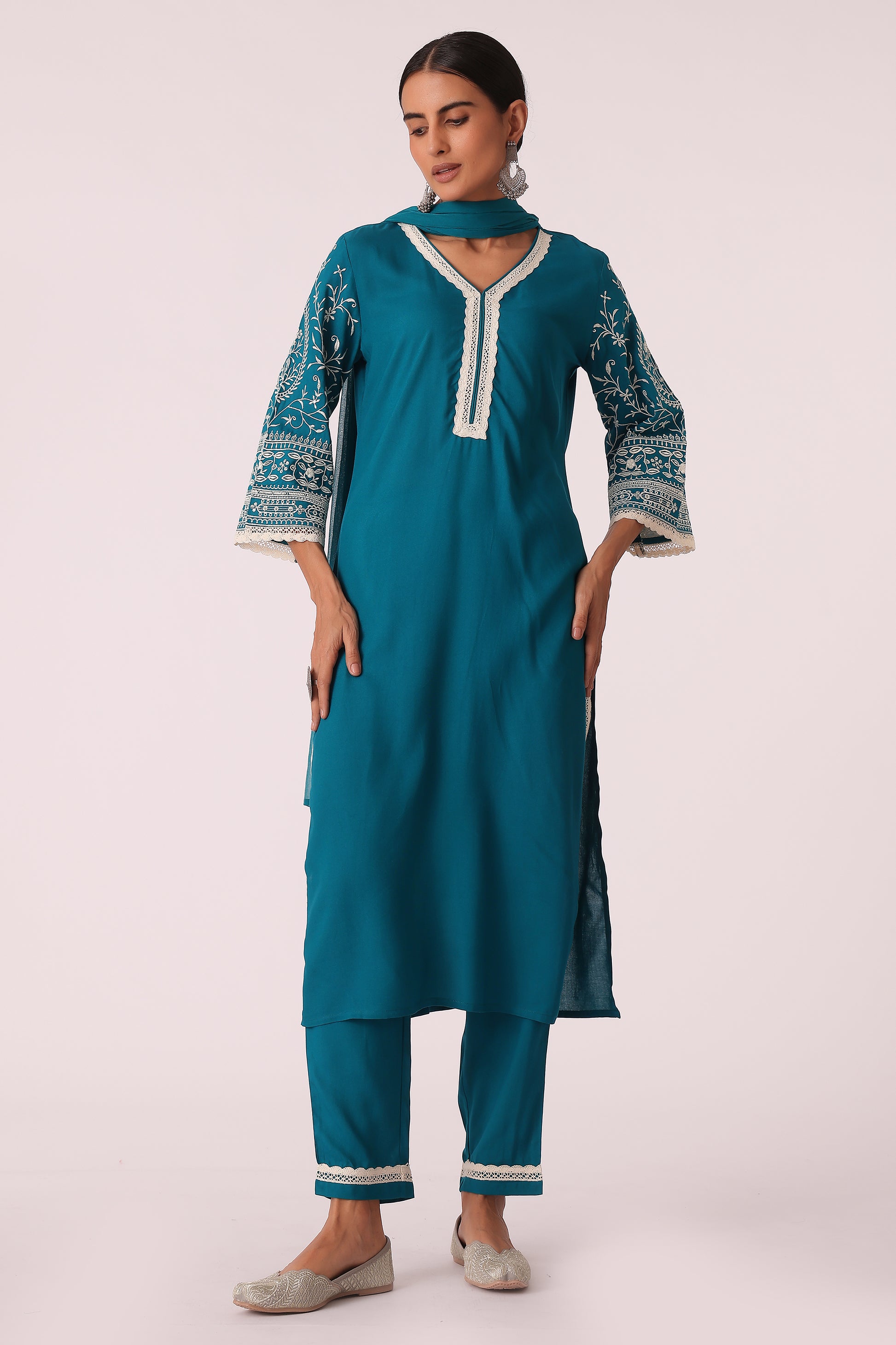 ETHNIC REGULAR FIT EMBROIDERY SKD - Blue