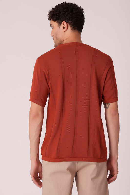 Men's Flat Knit Crew neck tshirt - extra image 4