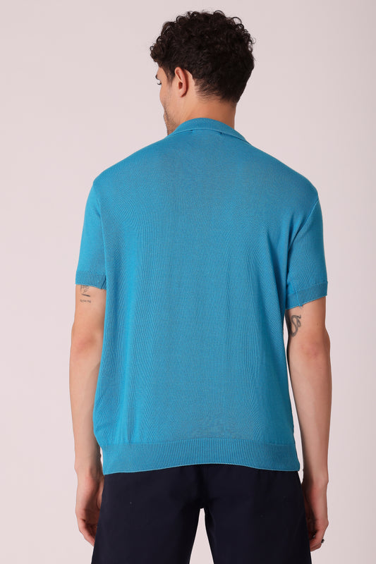 Men's Flat Knit Polo Tshirt - extra image 4
