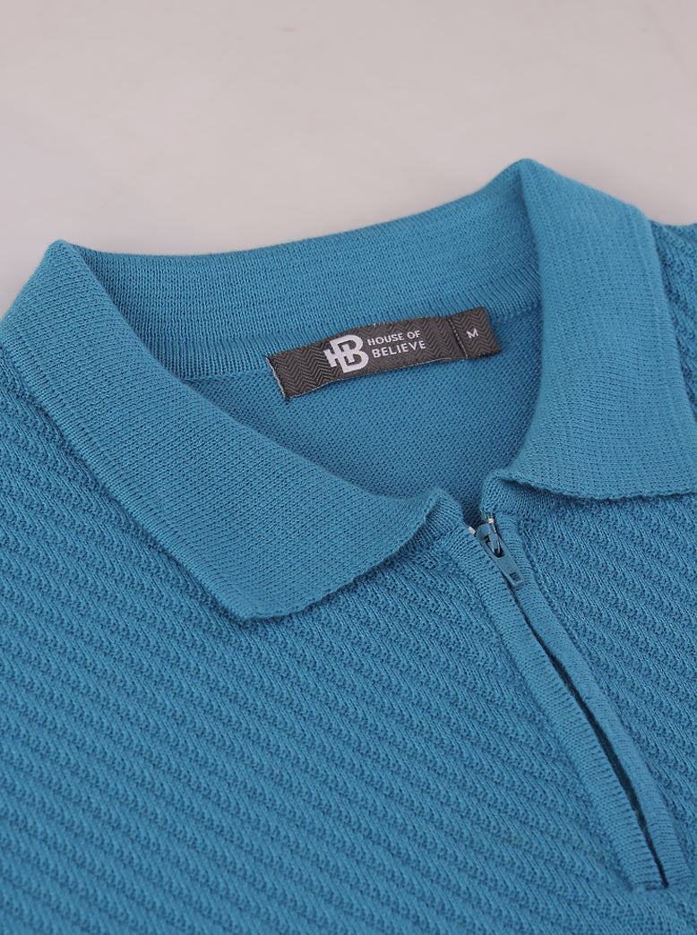 Men's Flat Knit Polo Tshirt - extra image 2