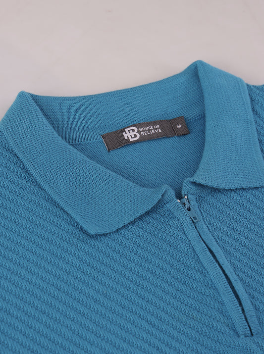 Men's Flat Knit Polo Tshirt - extra image 2