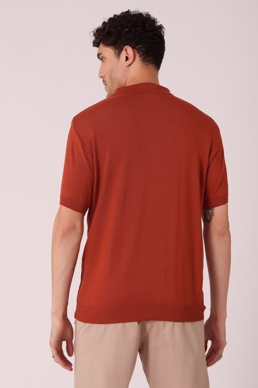 Men's Flat Knit Polo Tshirt - extra image 2