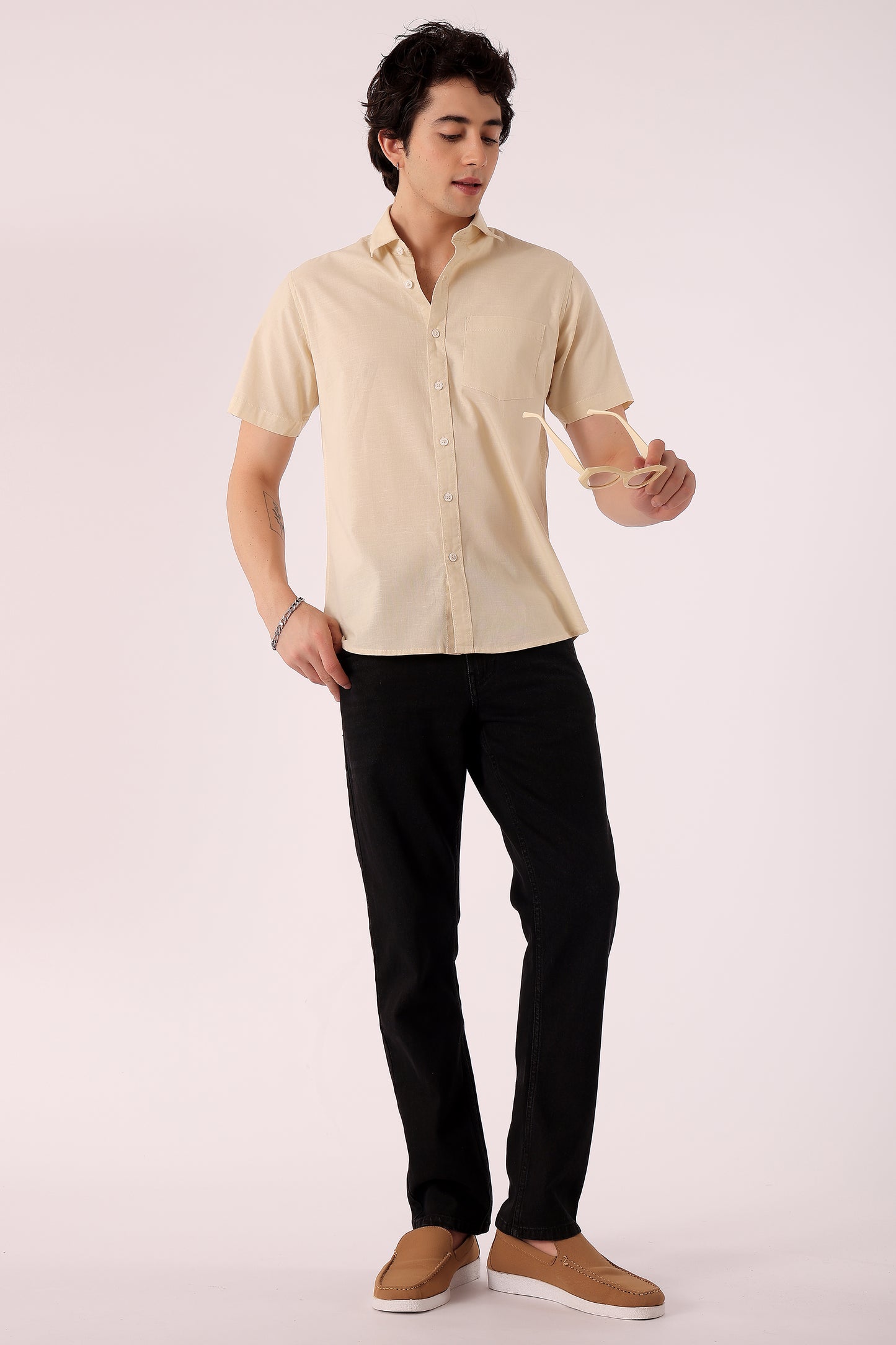 Men's Cotton Slub shirt Half sleeve - extra image 3