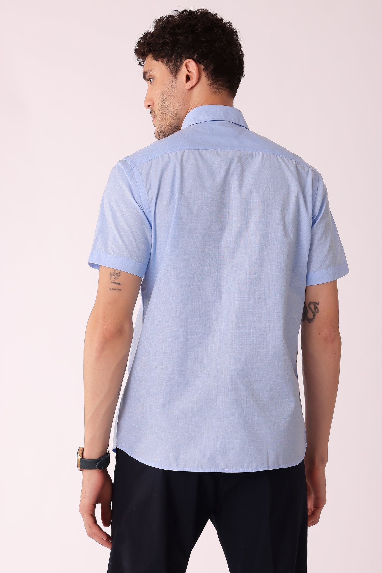 Men's Cotton Blend fila fill Shirt Half Sleeves - extra image 3