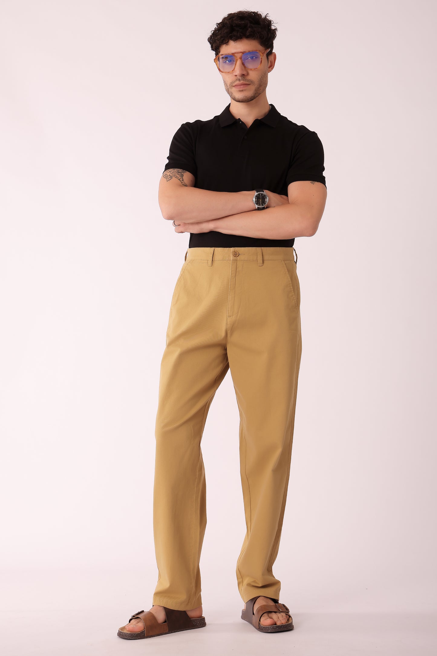 Men's Cotton stretch Straight Fit Chinos - extra image 5