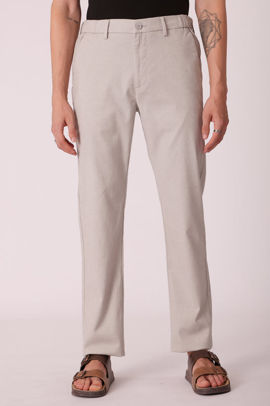 Men's Cotton stretch Slim Fit Chinos - Lt. Grey
