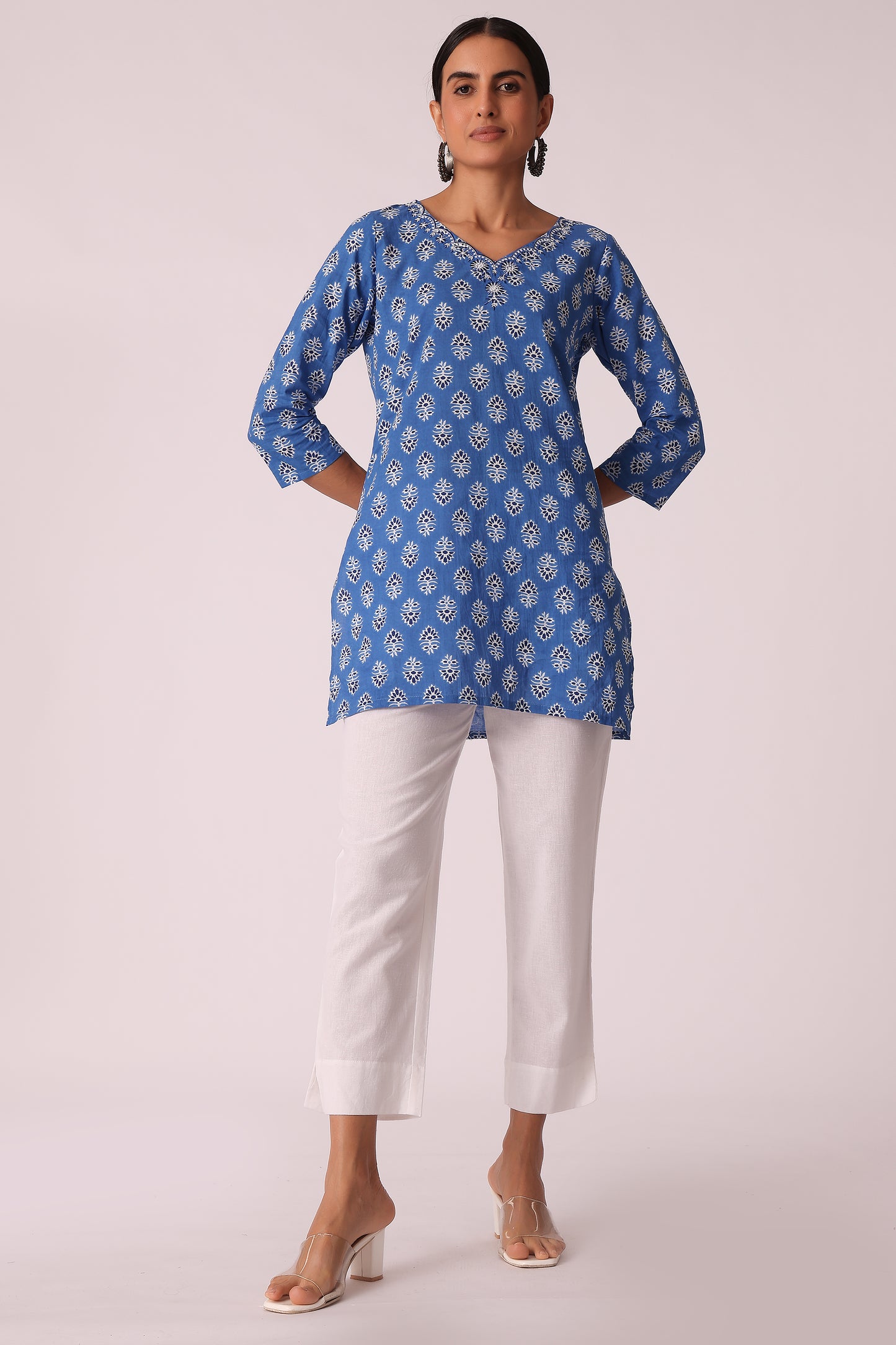 ETHNIC REGULAR FIT SOLID PANTS - extra image 3