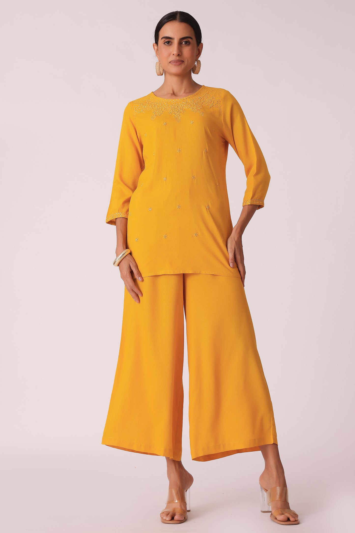 ETHNIC REGULAR FIT SOLID PLAZZO - extra image 3