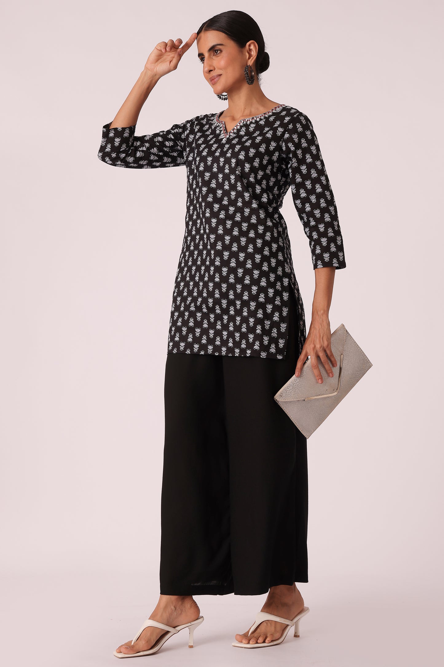 ETHNIC REGULAR FIT SOLID PLAZZO - extra image 3