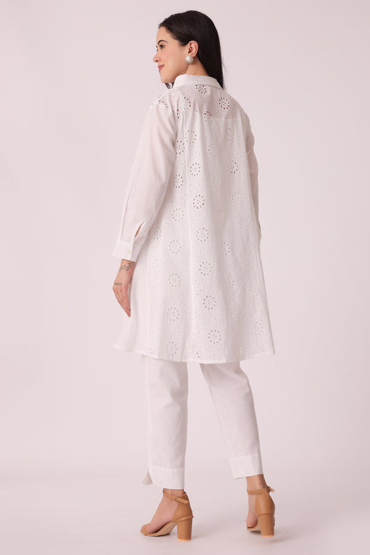 ETHNIC LOOSE FIT SCHIFFLI EMB KURTA - extra image 2