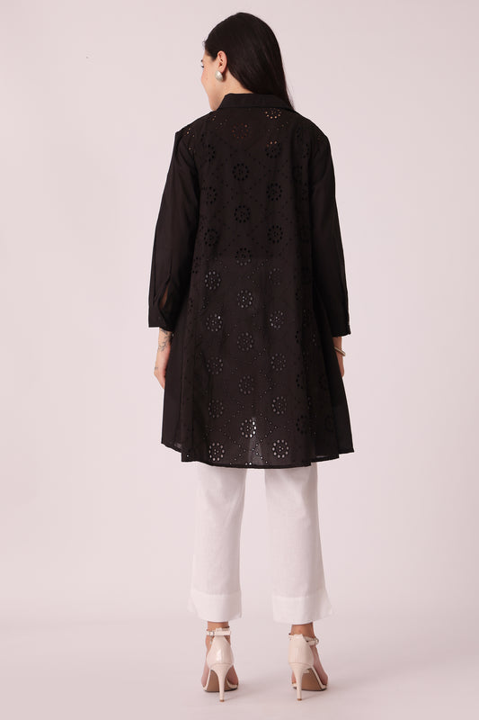 ETHNIC LOOSE FIT SCHIFFLI EMB KURTA - extra image 2