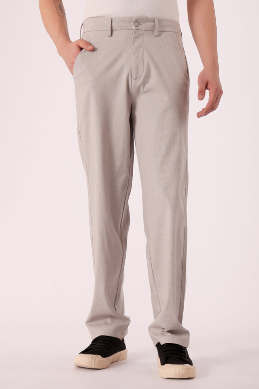 Men's Cotton stretch Straight Fit Chinos - L Grey