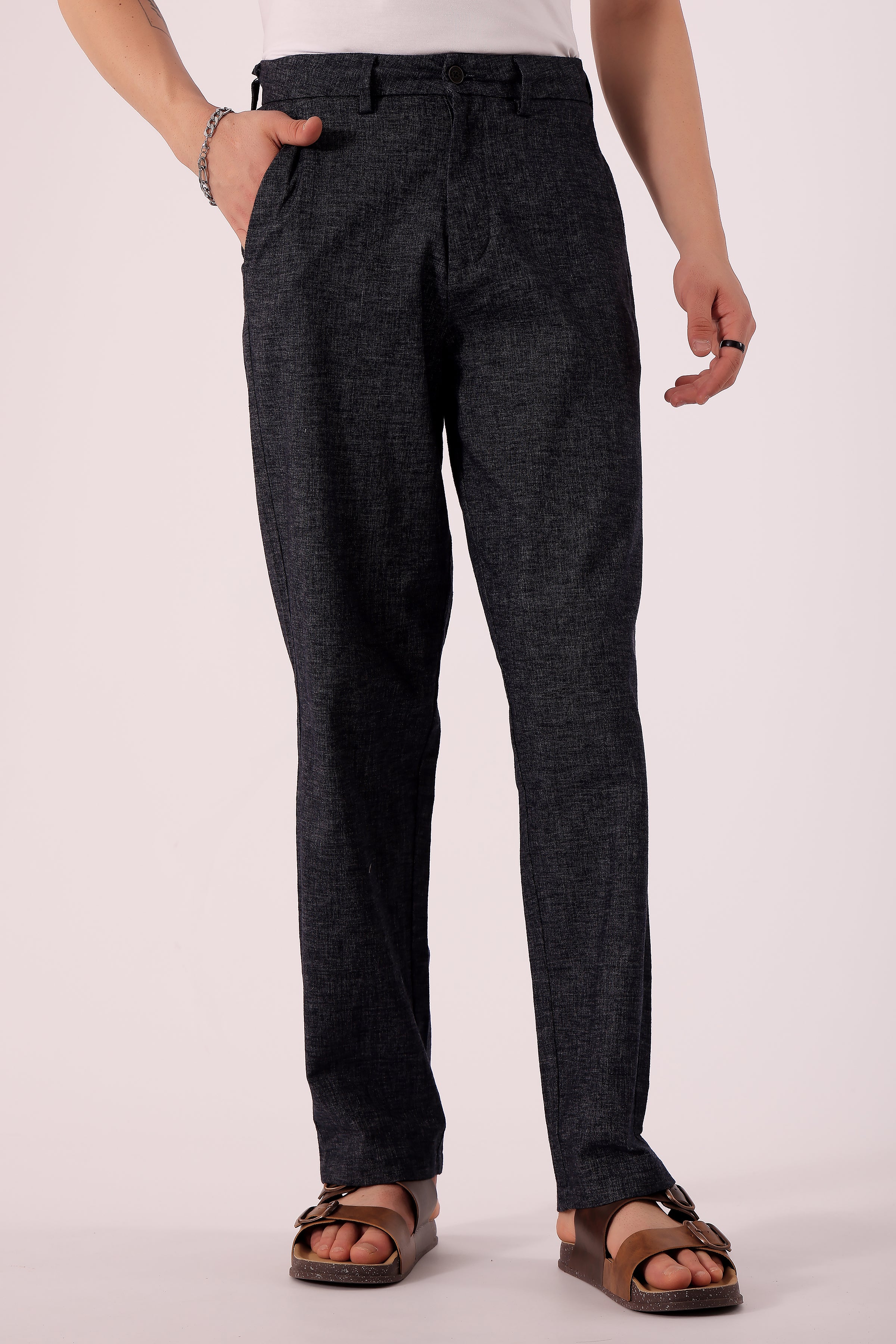 Men's Cotton stretch Straight Fit Chinos - Navy