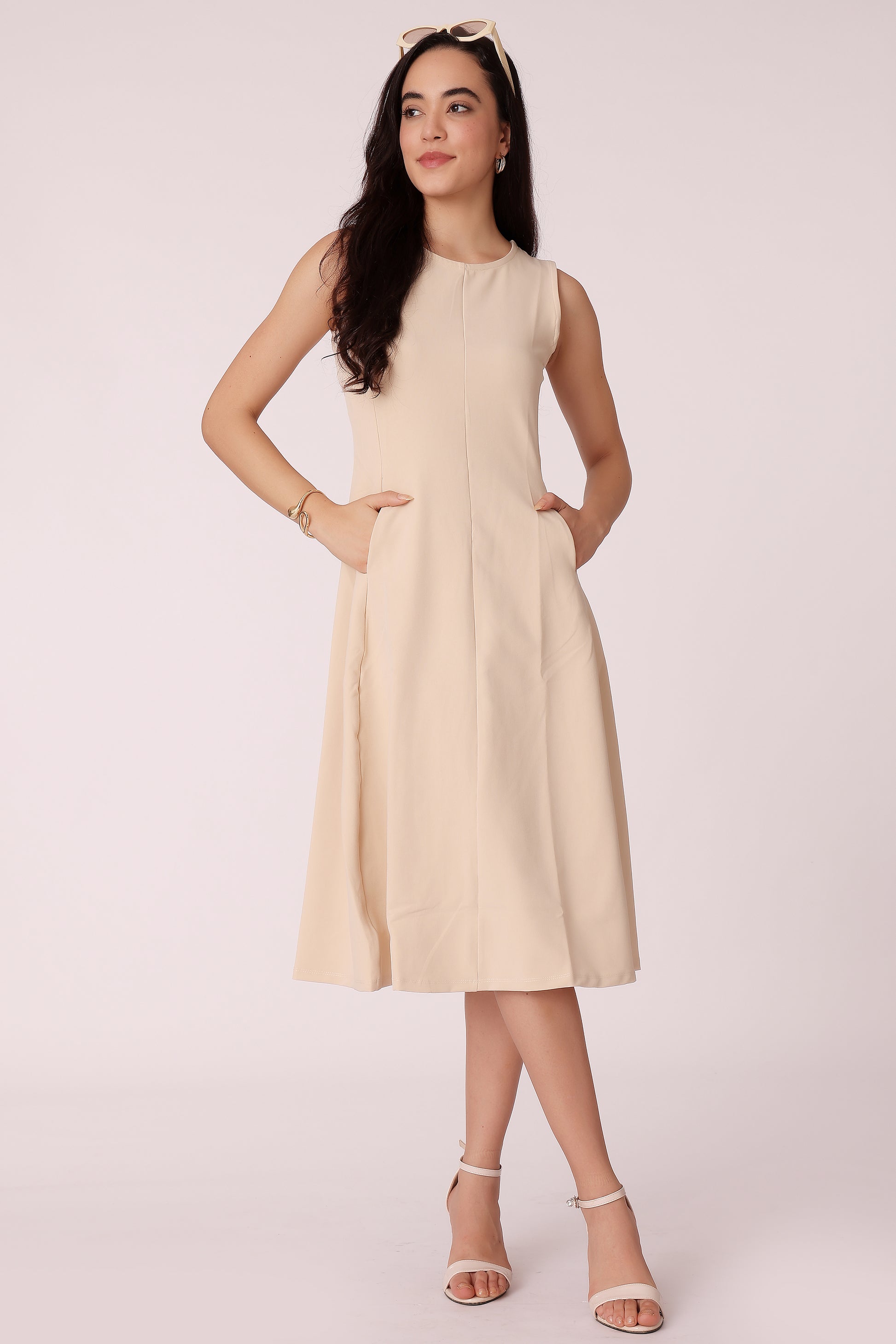 western fit & flare casual solid color dresses - extra image 3