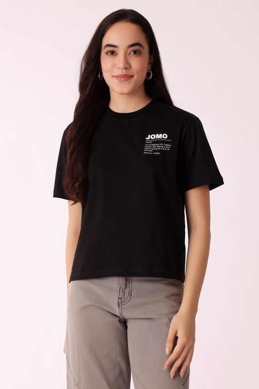 western regular fit casual printed t-shirts - Black