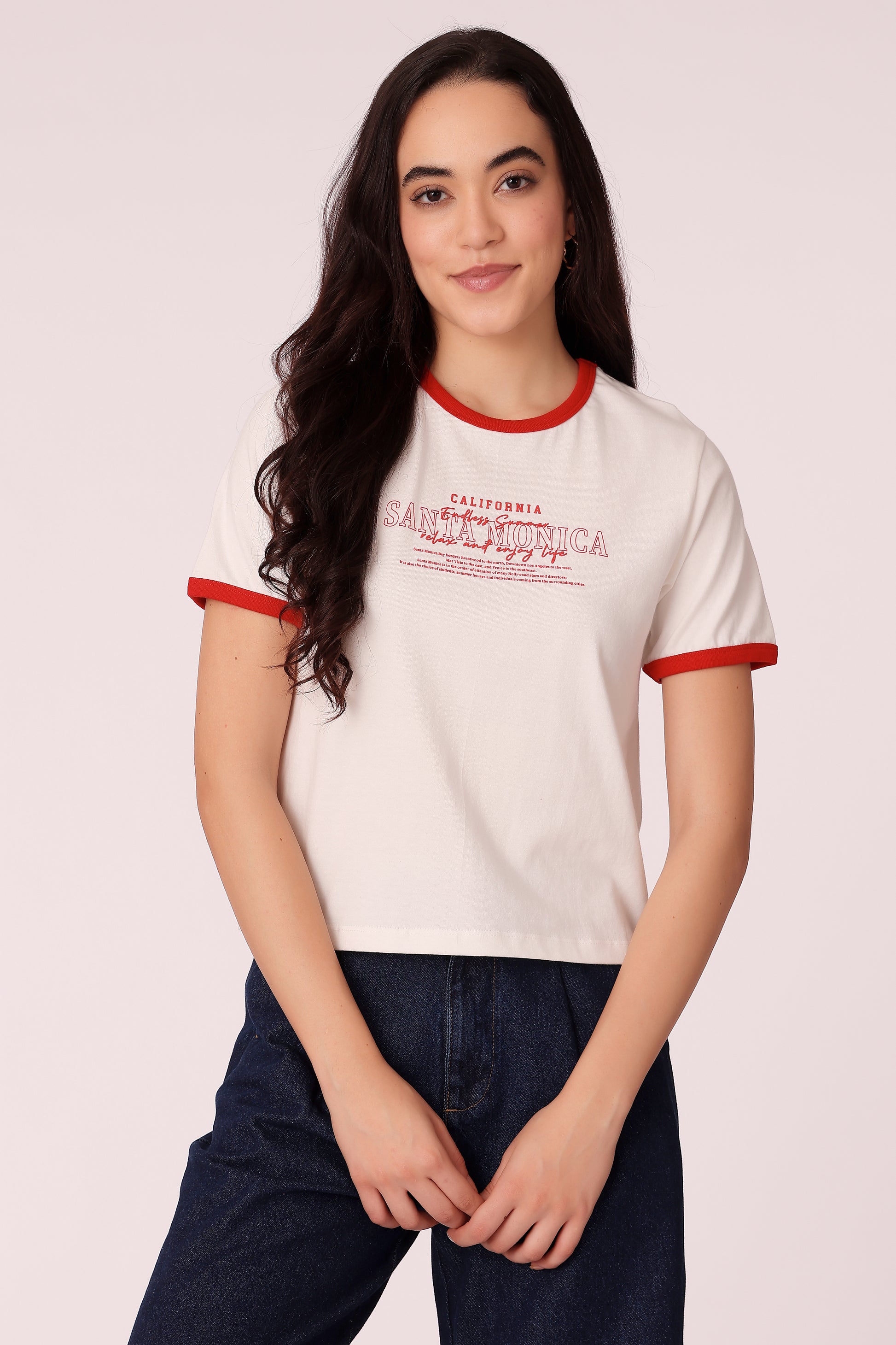 western regular fit casual printed t-shirts - White