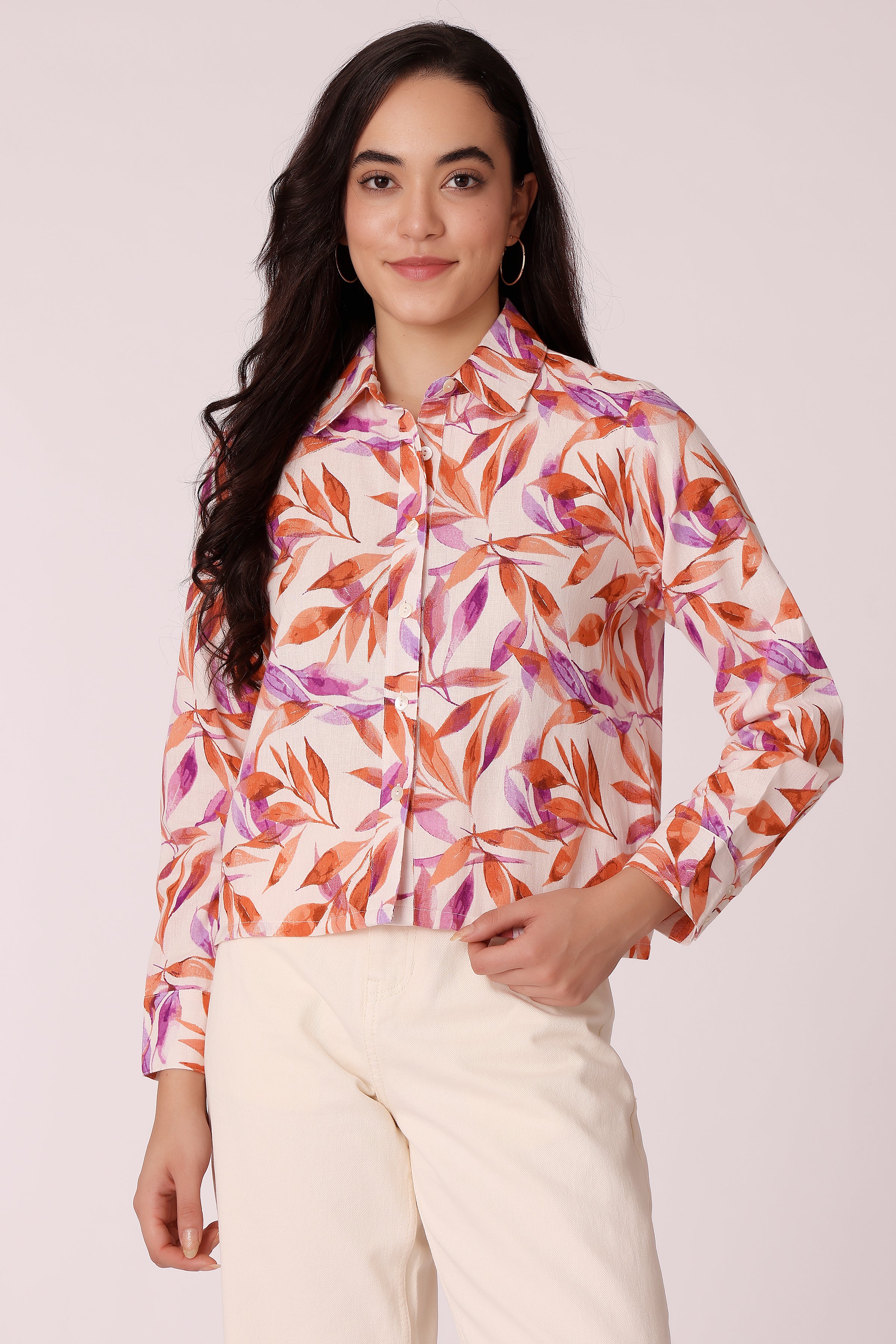 western regular fit casual floral prints shirts - Brown