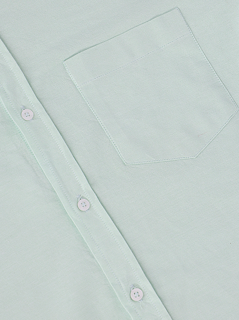 Men's Solid Oxford Shirt Half Sleeve - extra image 4