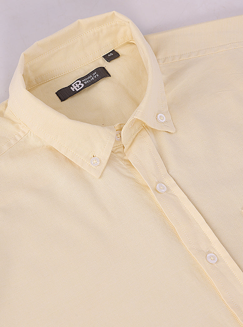 Men's Solid Oxford Shirt Half Sleeve - extra image 4