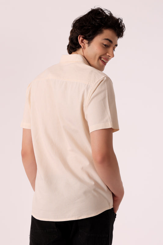 Men's Stripe Oxford Shirt Half Sleeve - extra image 4