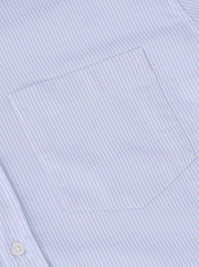 Men's Stripe Oxford Shirt Half Sleeve - extra image 3