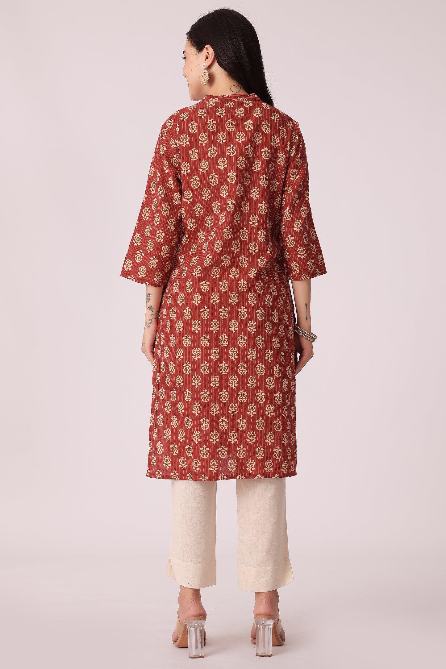 ETHNIC REGULAR FIT KANTHA KURTA - extra image 2