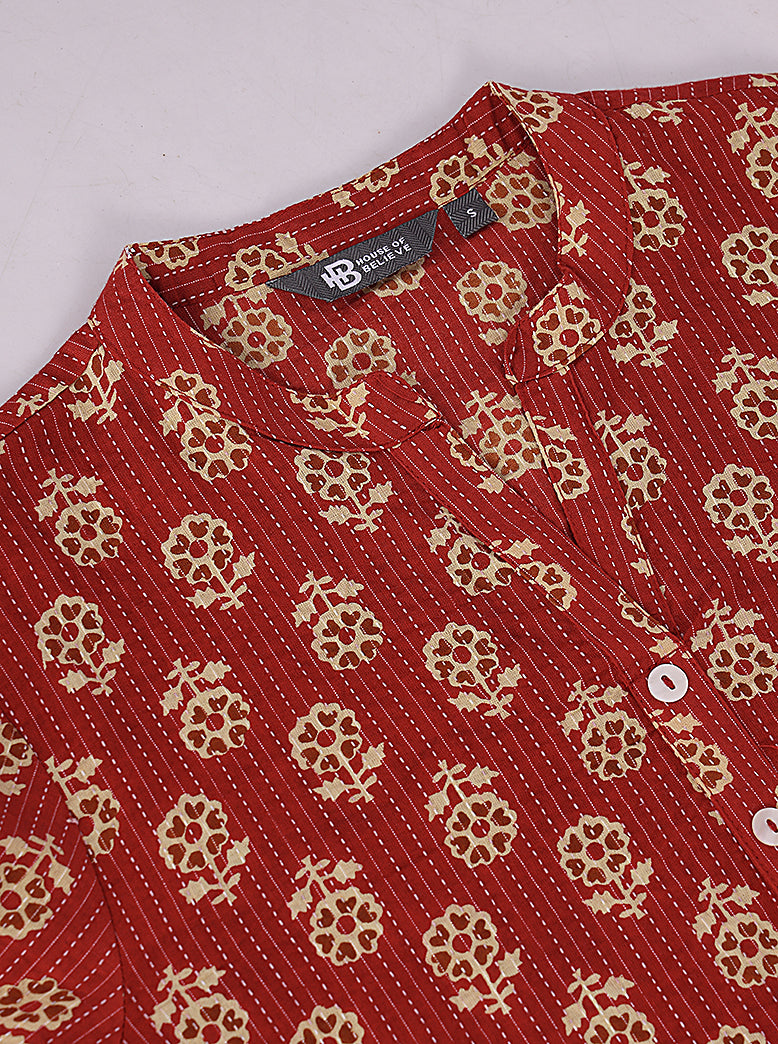 ETHNIC REGULAR FIT KANTHA KURTA - extra image 4