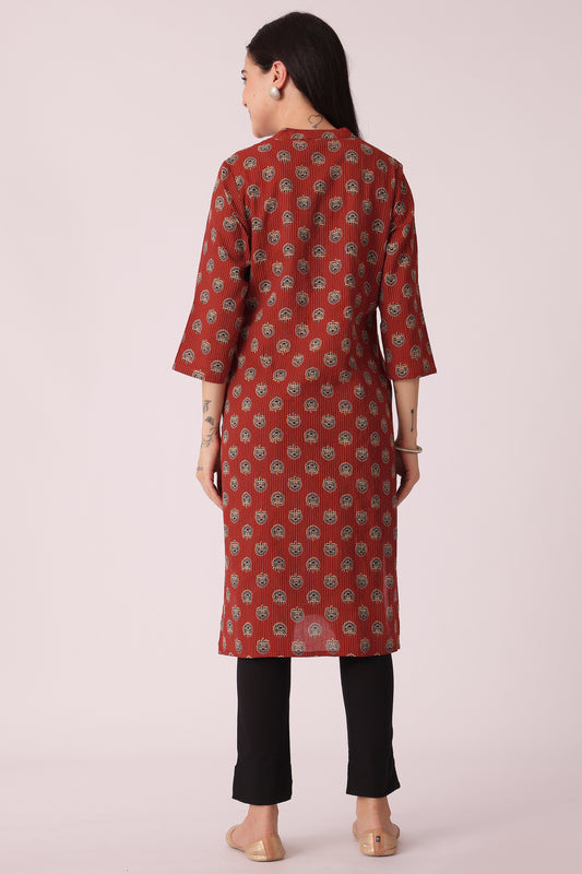 ETHNIC REGULAR FIT KANTHA KURTA - extra image 2