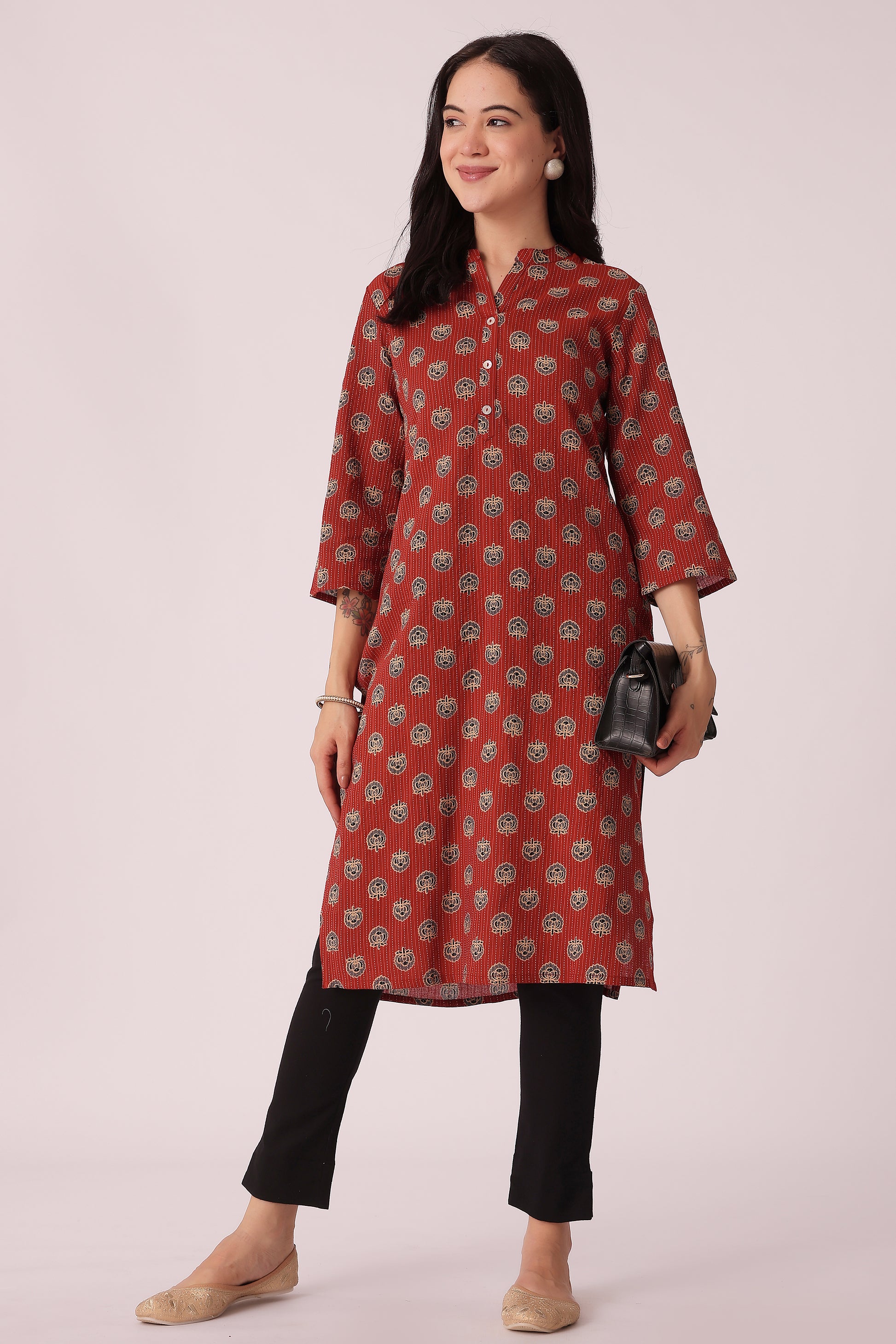 ETHNIC REGULAR FIT KANTHA KURTA - extra image 3