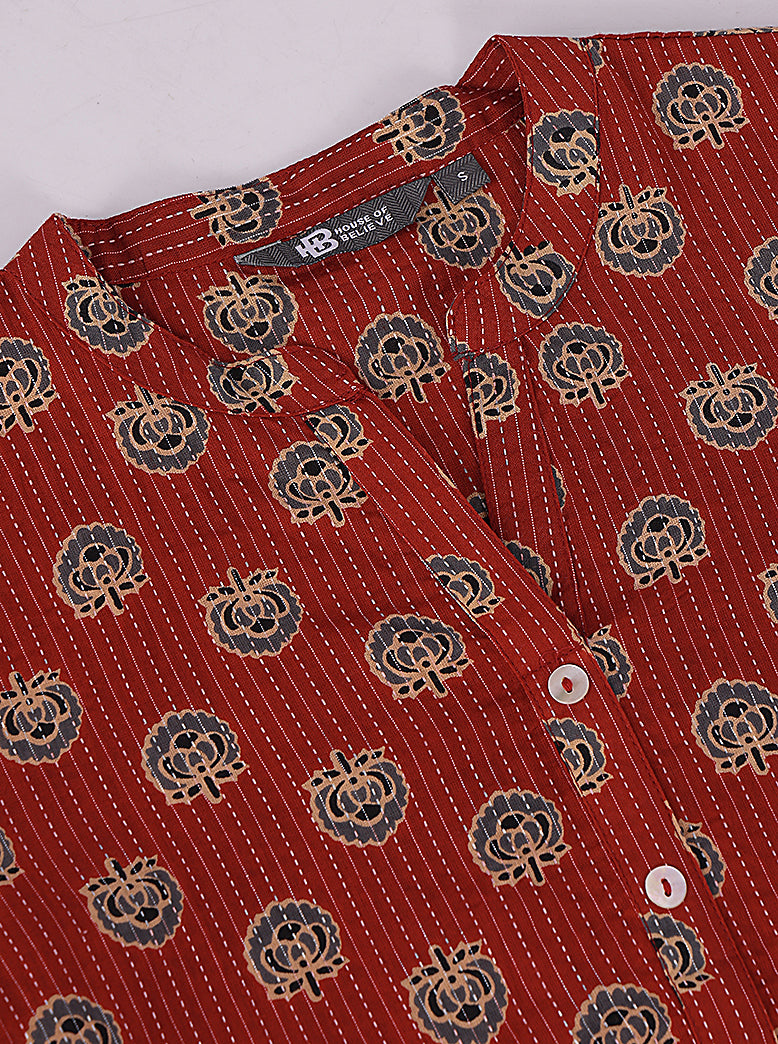 ETHNIC REGULAR FIT KANTHA KURTA - extra image 4