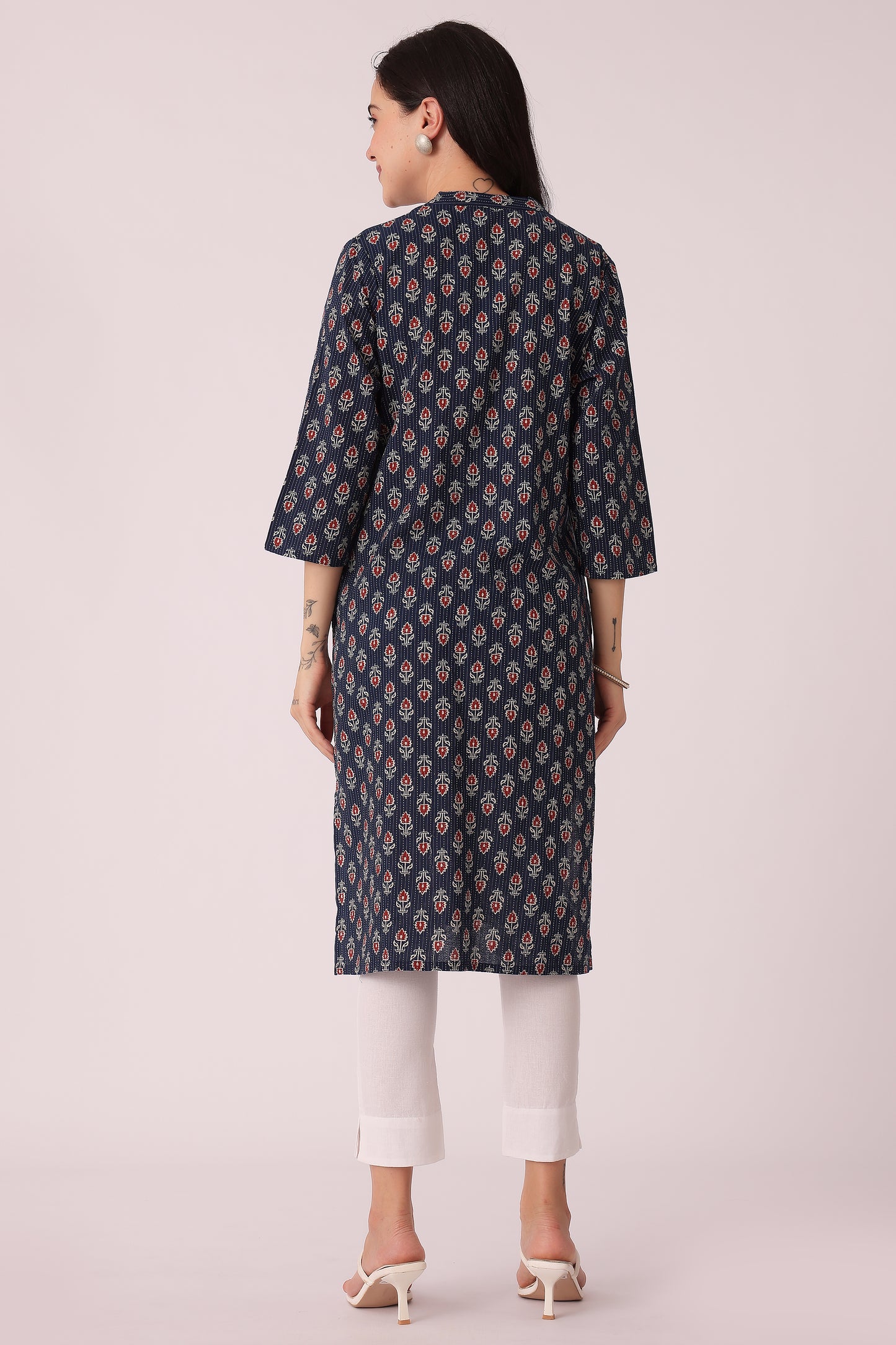 ETHNIC REGULAR FIT KANTHA KURTA - extra image 2