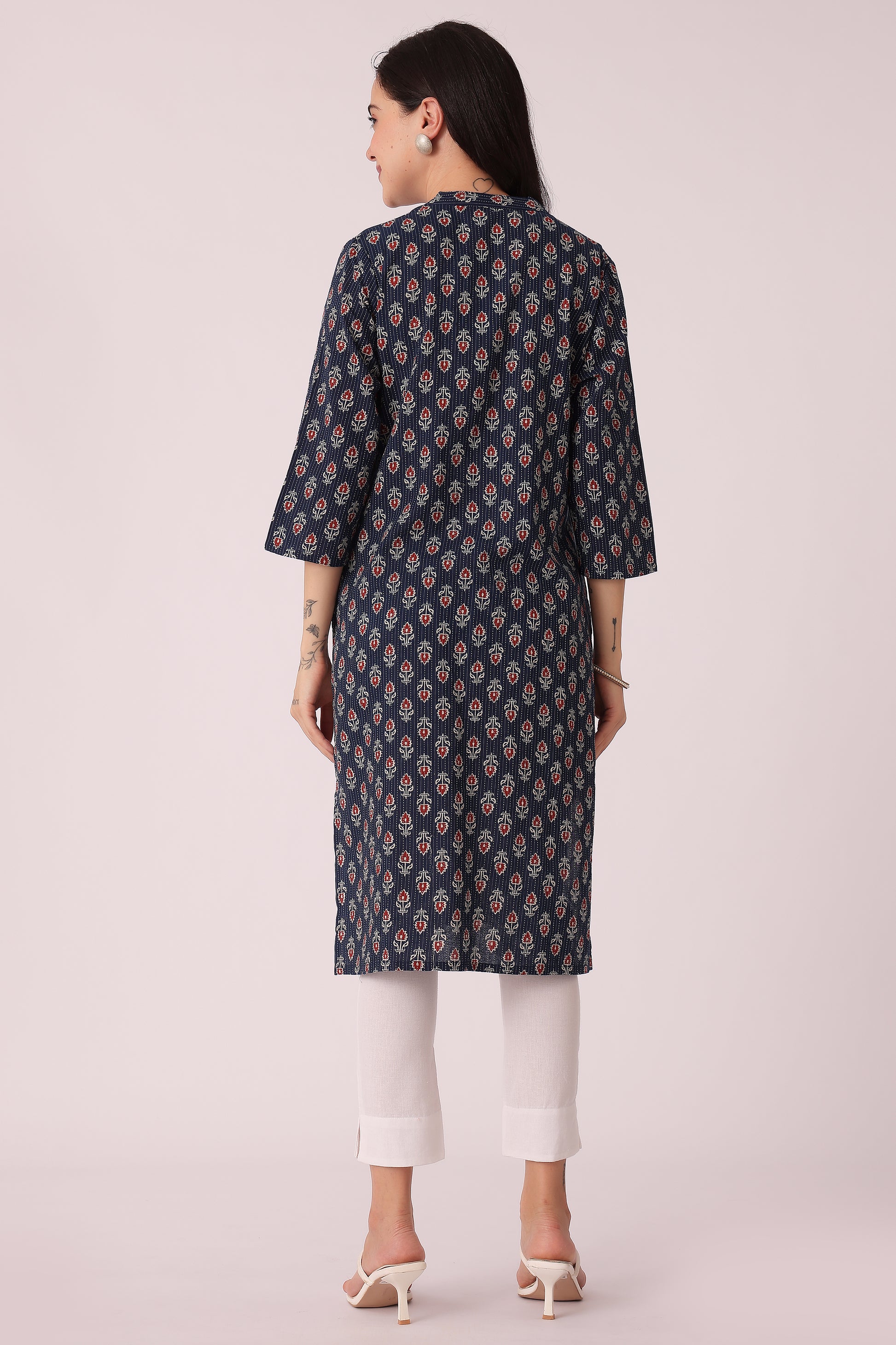 ETHNIC REGULAR FIT KANTHA KURTA - extra image 2