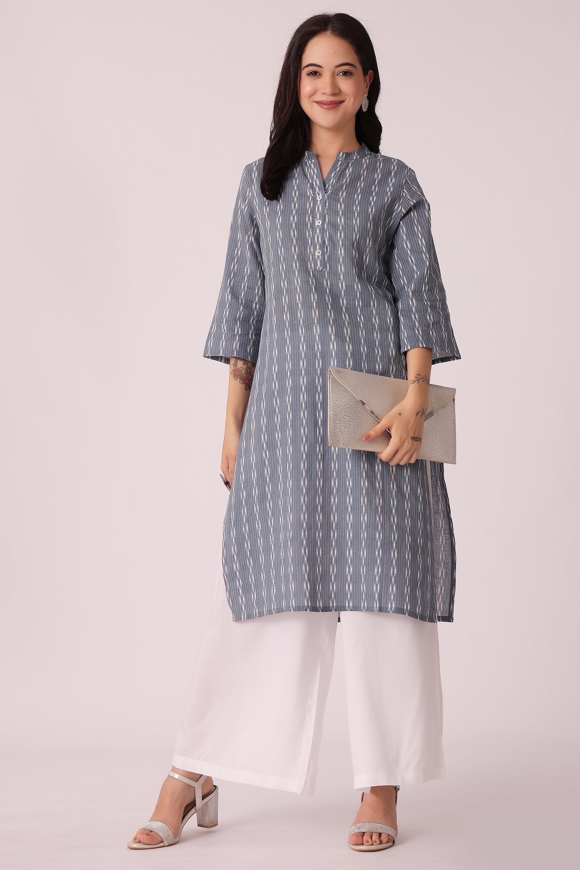 ETHNIC REGULAR FIT KANTHA KURTA - extra image 3