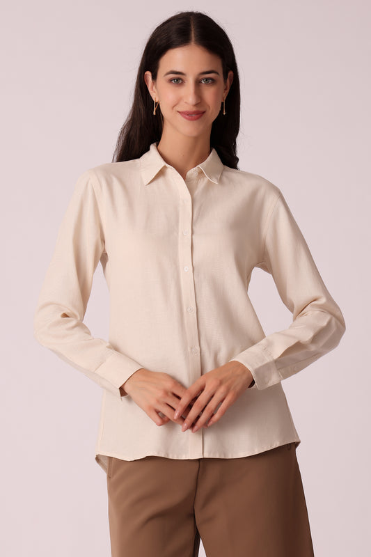 western regular casual solid shirts - Beige