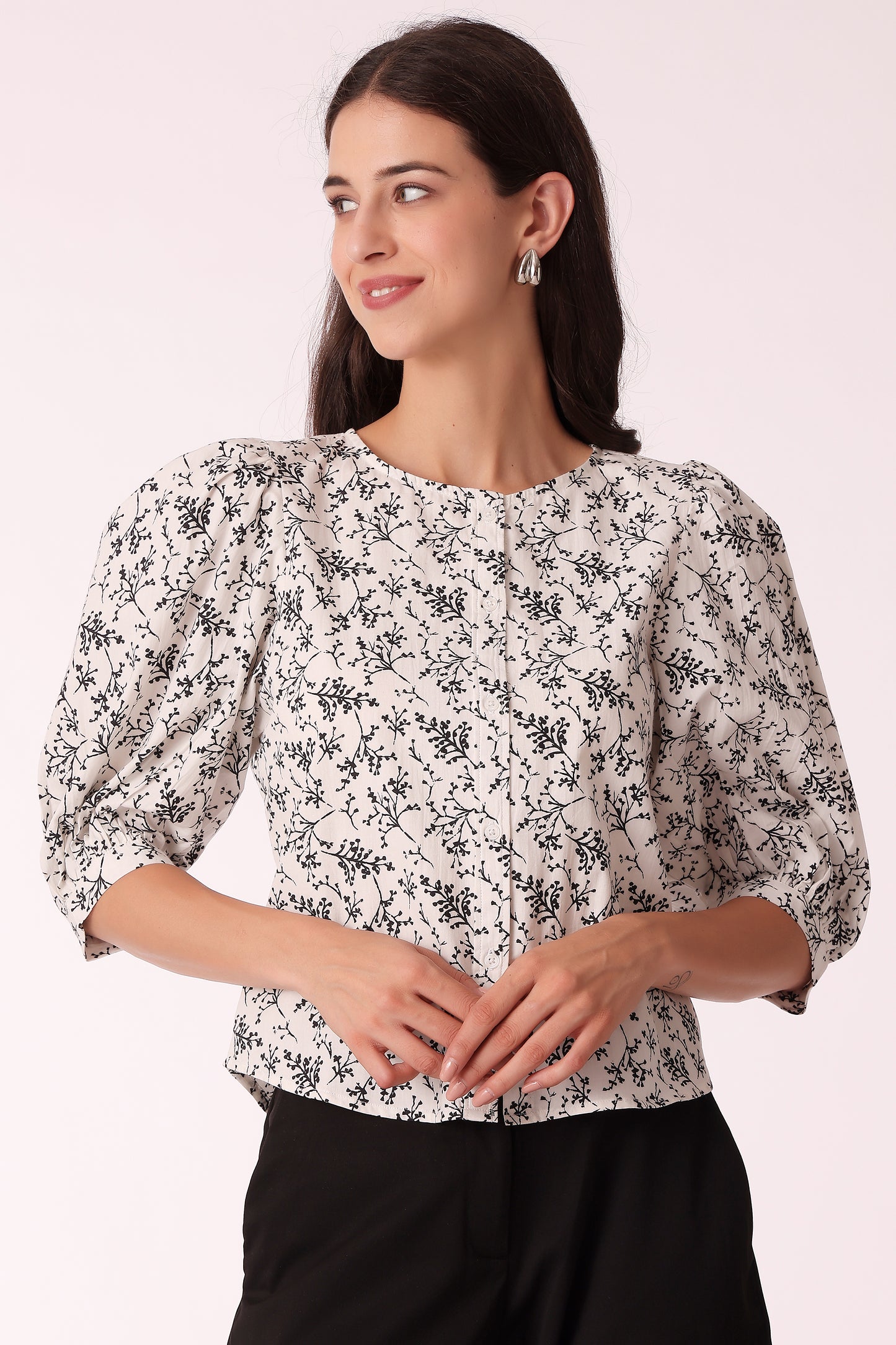 western regular casual printed shirts - White