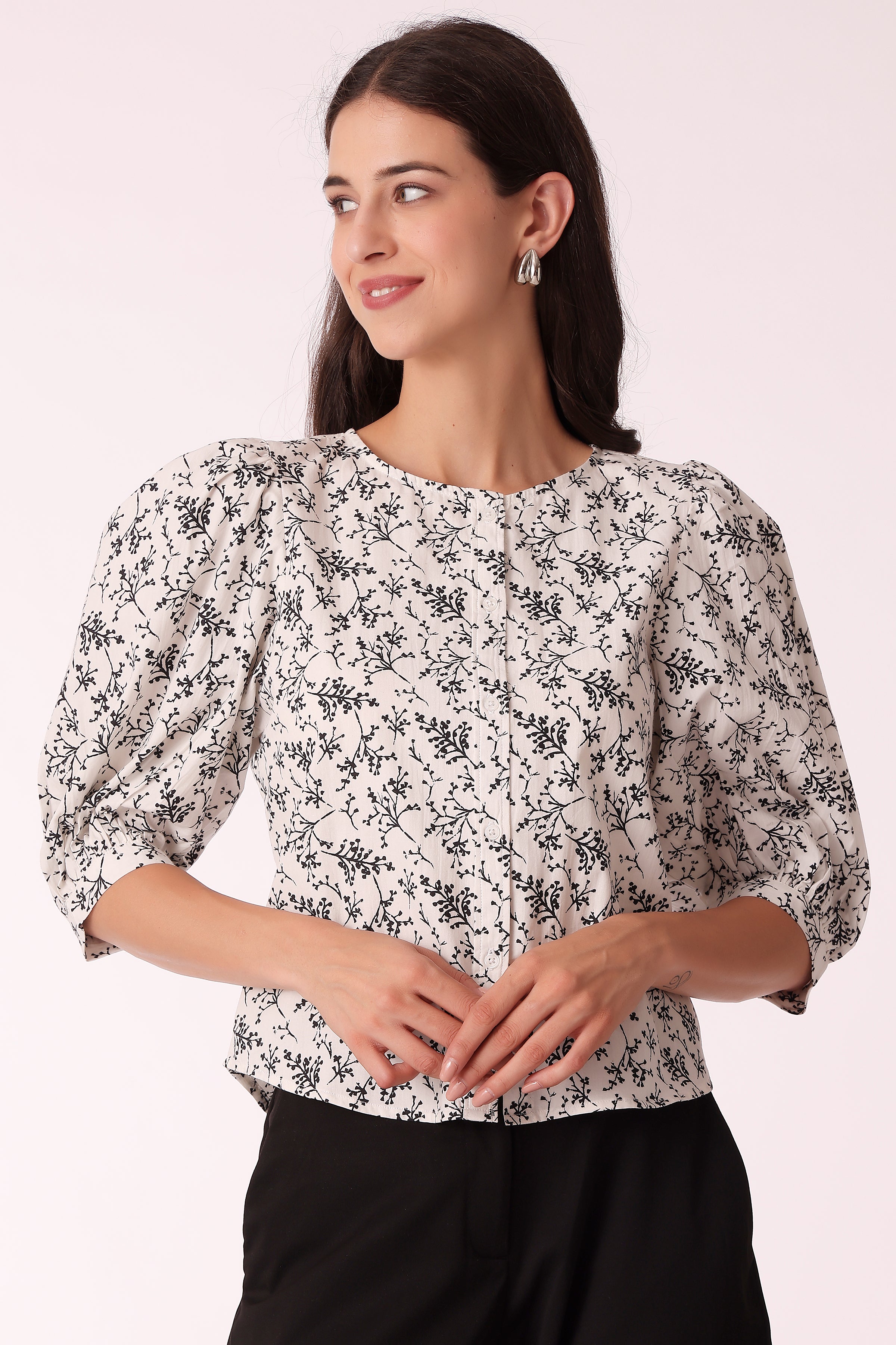 western regular casual printed shirts - White
