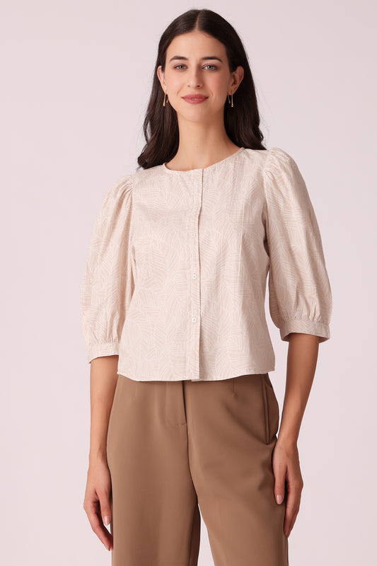 western regular casual printed shirts - Beige