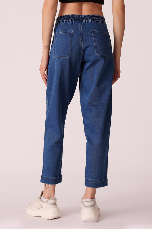 western tapered fit casual solid jeans - extra image 2