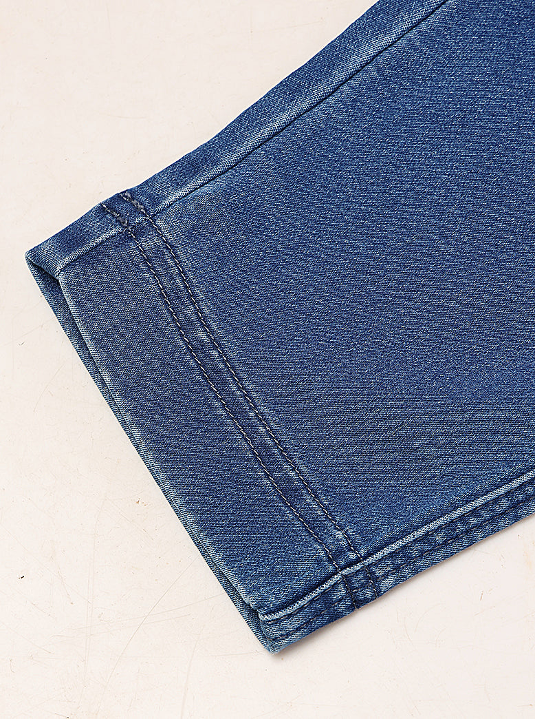western tapered fit casual solid jeans - extra image 5