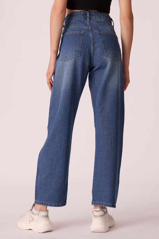 western mom fit casual printed jeans - extra image 2