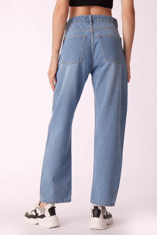western mom fit casual printed jeans - extra image 2