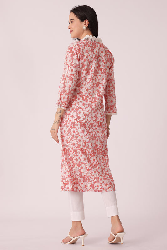ETHNIC STRAIGHT FIT ALL OVER PRINT KURTA - extra image 2