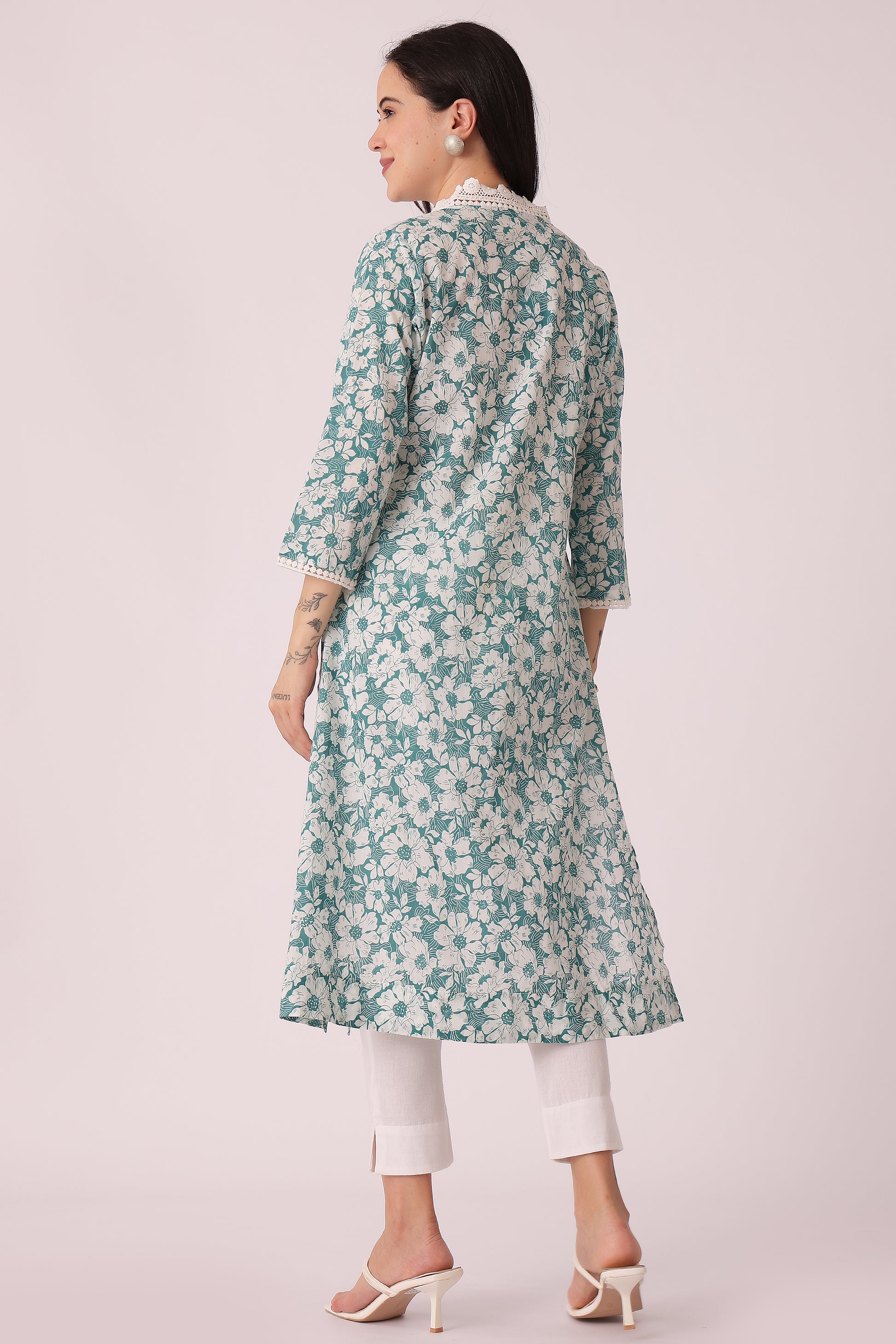 ETHNIC STRAIGHT FIT ALL OVER PRINT KURTA - extra image 2
