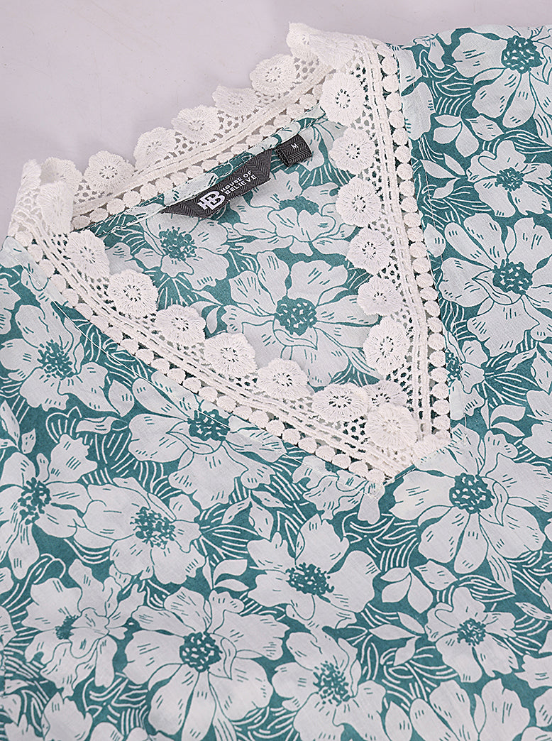 ETHNIC STRAIGHT FIT ALL OVER PRINT KURTA - extra image 4