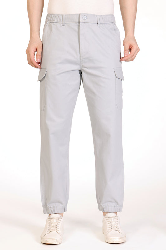 Mens Slim Fit Cargo Jogger - Cement