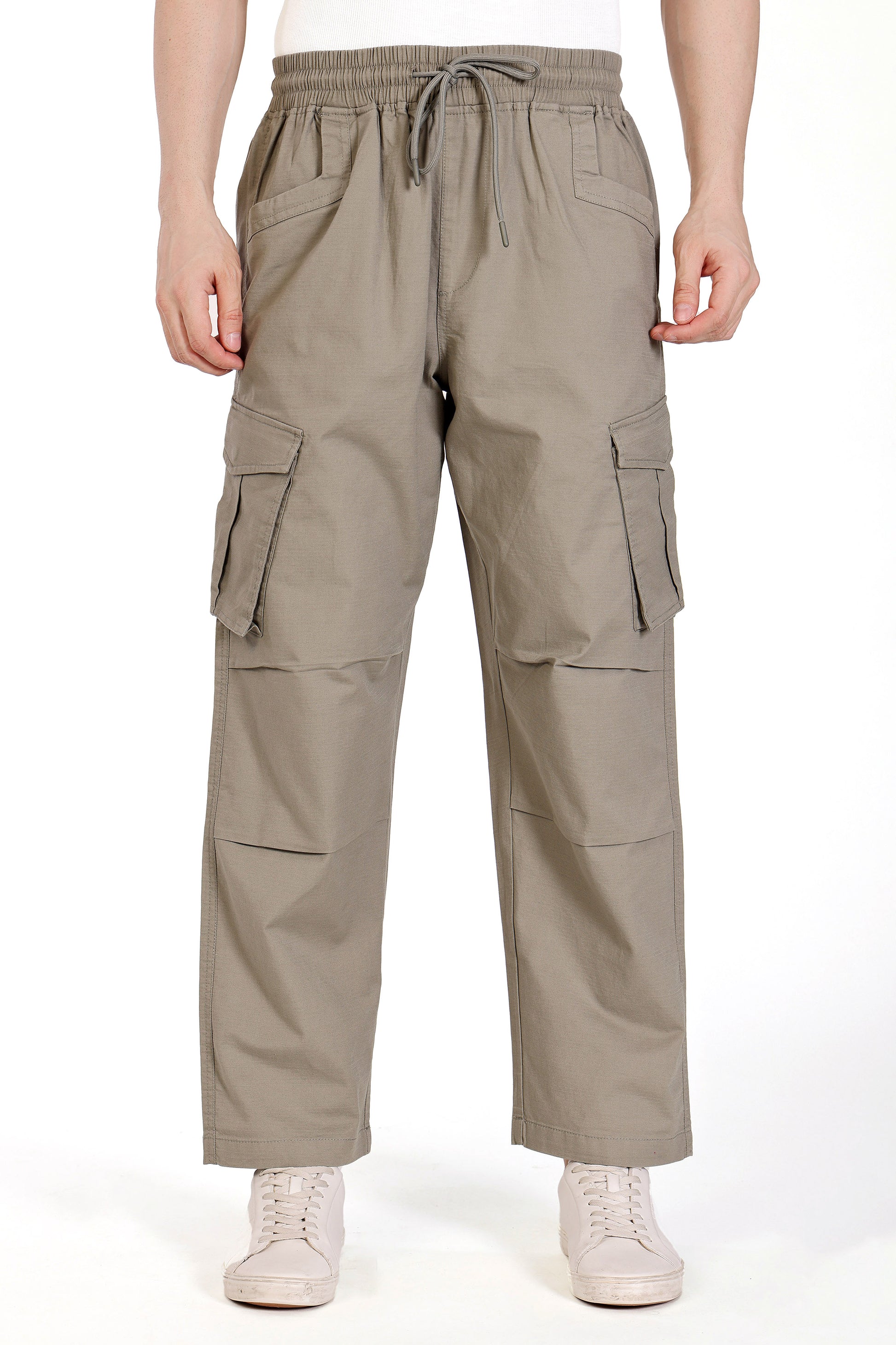 Mens Relaxed Straight Fit Cargo Pant - Sage Green