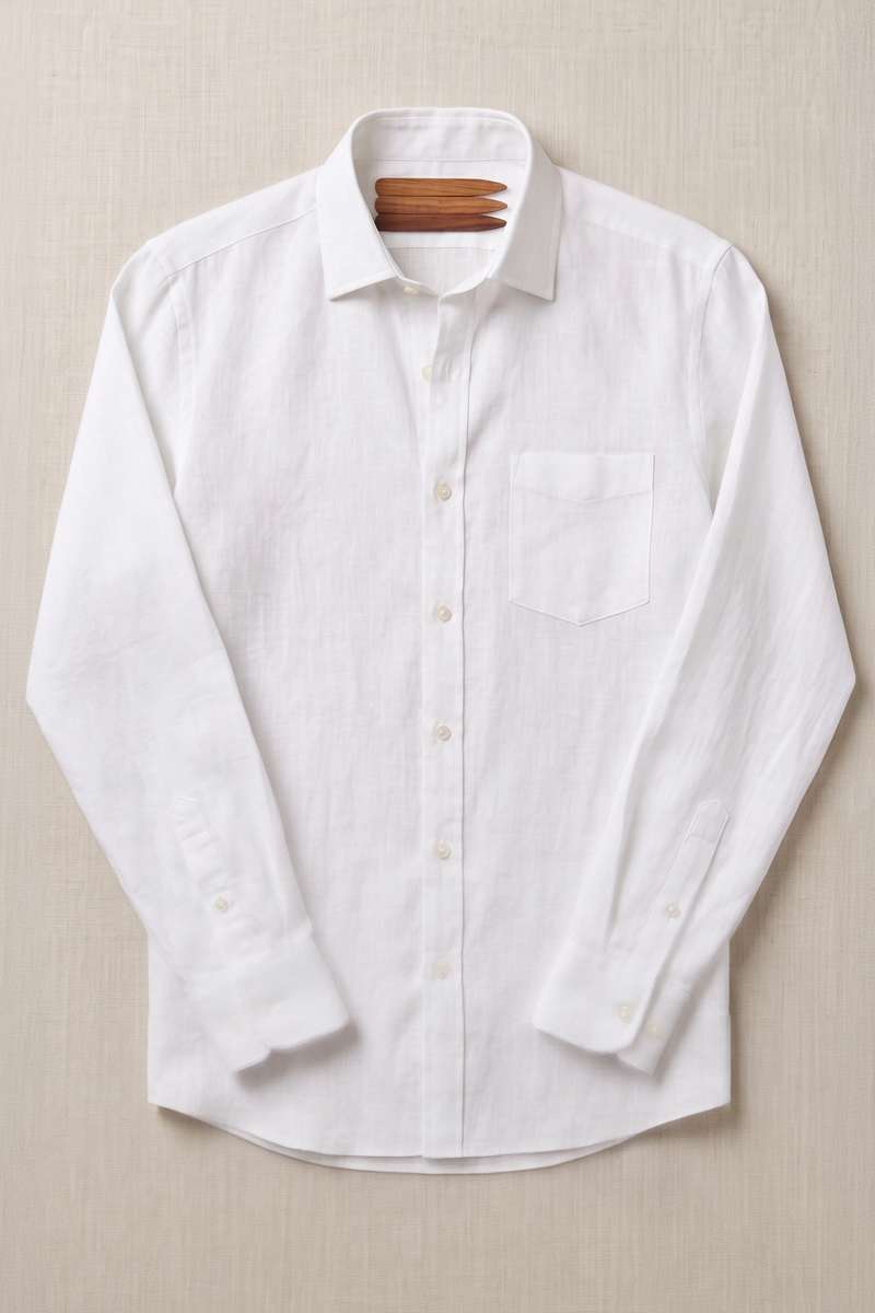 Men's Pure Linen Solid Shirt - extra image 3