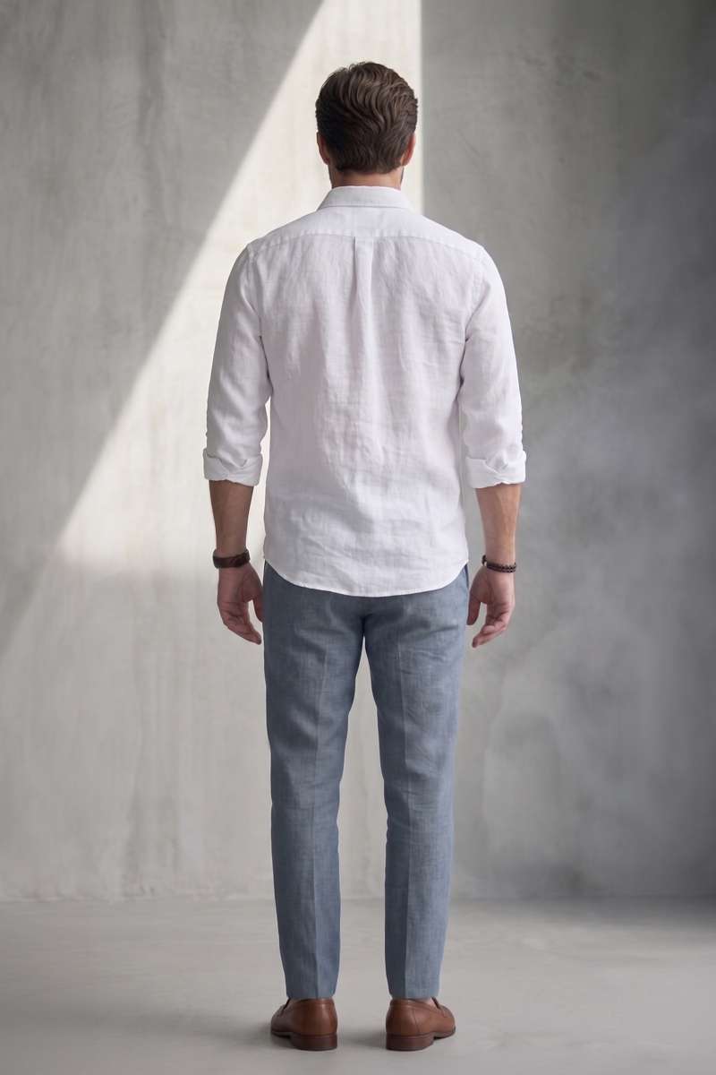 Men's Pure Linen Solid Shirt - extra image 4