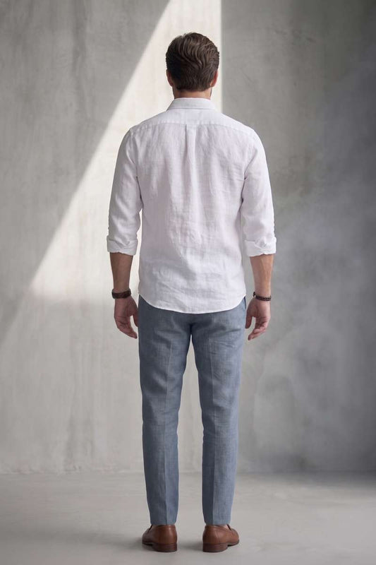 Men's Pure Linen Solid Shirt - extra image 4